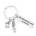 Hairdresser Hair Stylist Barber Key Chains She Believed She Could so She Did Scissors Hair Blower Dryer Comb Pendant Key Chain