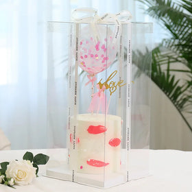 Wholesale High Quality Large Middle Small Transparent Cake Box Set