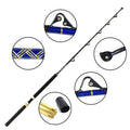 30-130lb Big Game Saltwater Fishing Trolling Rod Boat Deep Sea Roller Rod Big Game Conventional Boat Heavy Duty Fishing Pole