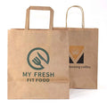 New Arrival Reasonable Price Brown Kraft Paper Shopping Bag Logos Twisted Rope Handle Recycled for Takeaway Fast Food Milk