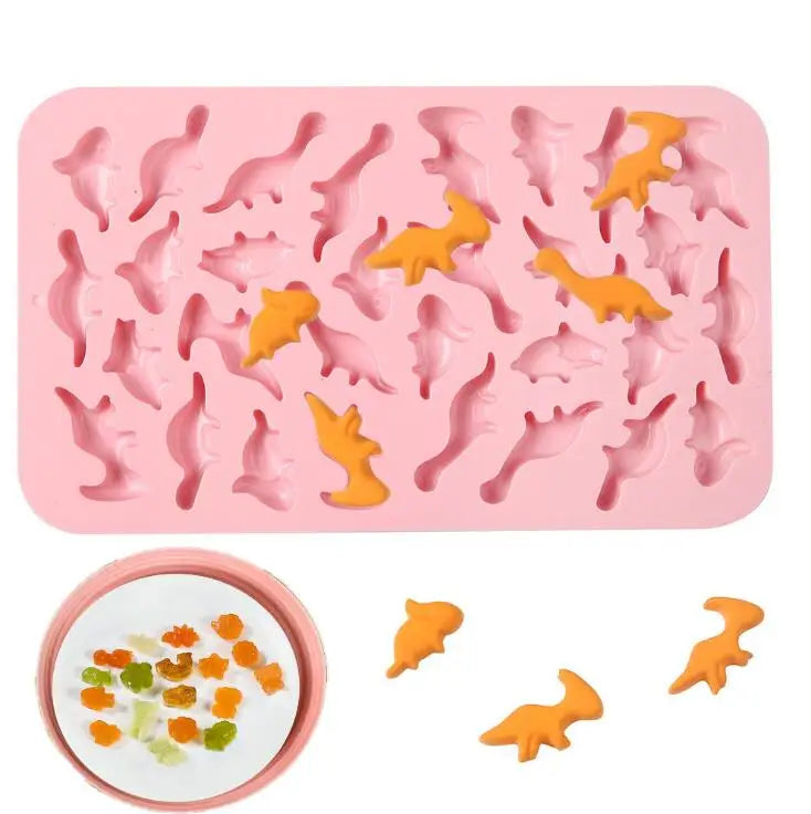 HY Silicone Dinosaur Gummy Mold for Candy Chocolate Jelly Fondant Cake Decoration