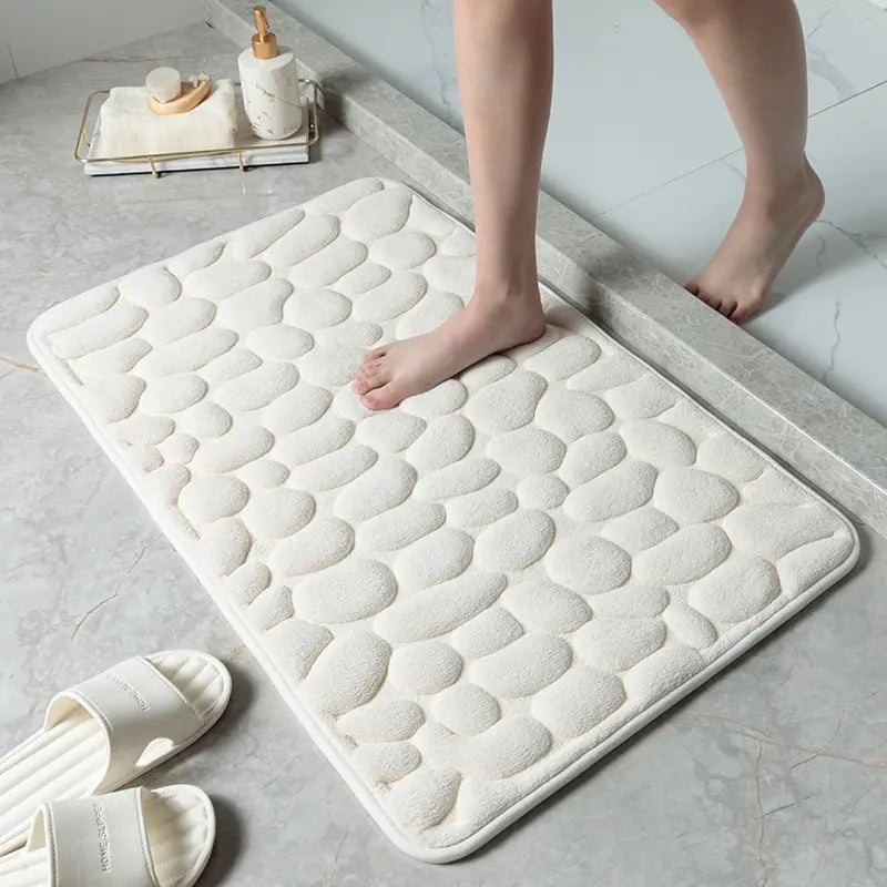 Microfiber Bath Rug Non Slip Absorbent Thick Soft Washable Room Rugs Floor Carpet Bathroom Mat