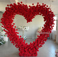 Handmade Wedding Arch Background Decor Heart-Shaped Flower Stand and Stage Props for Christmas Proposal Wedding Scene