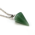 2026 stone pendulum for dowsing divination healing green aventurine crystal healing crystal pendant pendulum for sale