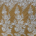HY1696 French 3d White Lace Wedding Fabric Sequin Fabric Beaded Tulle Lace Married White Wedding Fabric