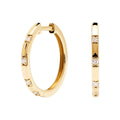 Laodun Hot Selling Women S925 Hoop Earrings Classic Elegant Minimalist CZ Diamond Sterling Silver Hoop Earrings Vermeil