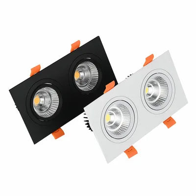 Jpungsun Single Double Heads 5W 7W 9W 12W 15W Recessed LED Ceiling Square Downlight Adjustable LED Spot Lights