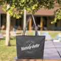 Personalized Custom Printing Logo Grey  Large Plain Blank  Custom Canvas Reusable Shopping Tote Bag