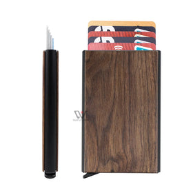 Top Seller Men Aluminum Metal Slim Minimalist Slim Credit Card Holder Front Pocket Automatic Pop up Wallet for Gifts