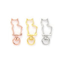 Factory Supply Good Quality 4 Colors cat Shaped Metal Bag Keychains