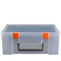 Orange White PP Material Large Storage Box Transparent Plastic Toy Tool Multifunctional Lids Portable Magnetic Organizing