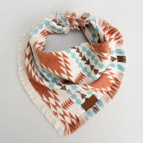 Dog Bandana BoHo Style Dog Neck Wear Frayed Edges Dog Pet Scarf Adjustable Pet Apparel Clothes