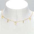 18k Gold Women CZ Zircon Fine Jewelry 925 Sterling Silver Zircon Heart Charm Necklace