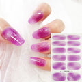 Custom Wholesale French 12-Strip 3D Nail Gel Wraps Sticker Diamond Waterproof Polish PET BPA Free Non-Toxic Luxury Nail Charms