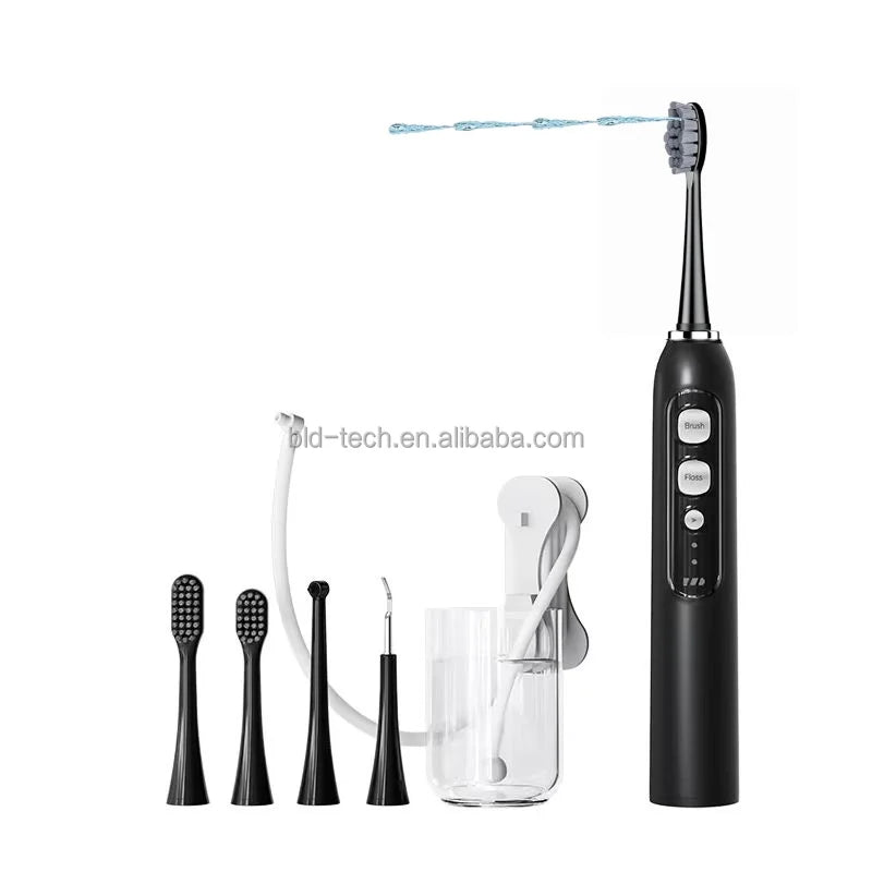 Carepik Quiet Jet Rechargeable Dental Water Flosser for 30-100 psi Pressure Normal/Pulse/Soft Modes 1200 Flashes/Min 300ml