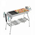 Portable Outdoor Camping Folding Adjustable Stainless Steel Smokeless Barbecue Charcoal Grill
