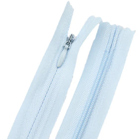 #3 Invisible Polyester Eco-Friendly Close-End Zipper Water Drop Shape Auto Lock Slider Solid Colors