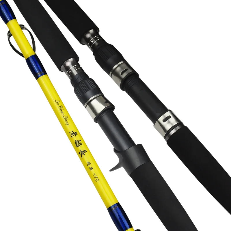 High Carbon Fishing Boat Rod 1.6m 1.7m 1.9m XH Power Jigging Rod Big Game Boat Fishing Rod