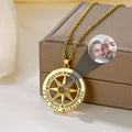 Vintage Eight-pointed Star Pendant Necklace Women Zircon Letter Necklace Graduation Gift Customized Photo Projection Necklace
