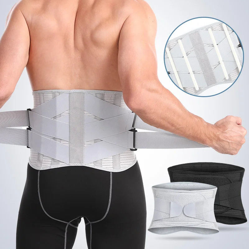 Breathable Back Brace for Lower Back Pain Relief Waist Support for Men & Women