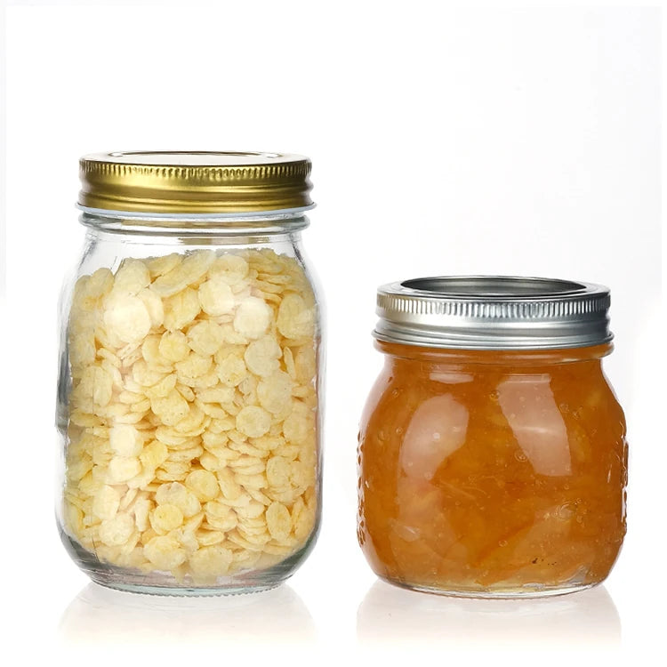 Custom 150ml-1000ml Wide Mouth Mason Glass Jar with Lid for Jelly and Milk in Bulk