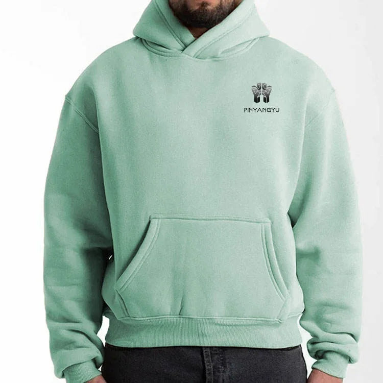 Custom Logo Hoodies With No String High Quality French Terry 100% Cotton Cropped Hoodie