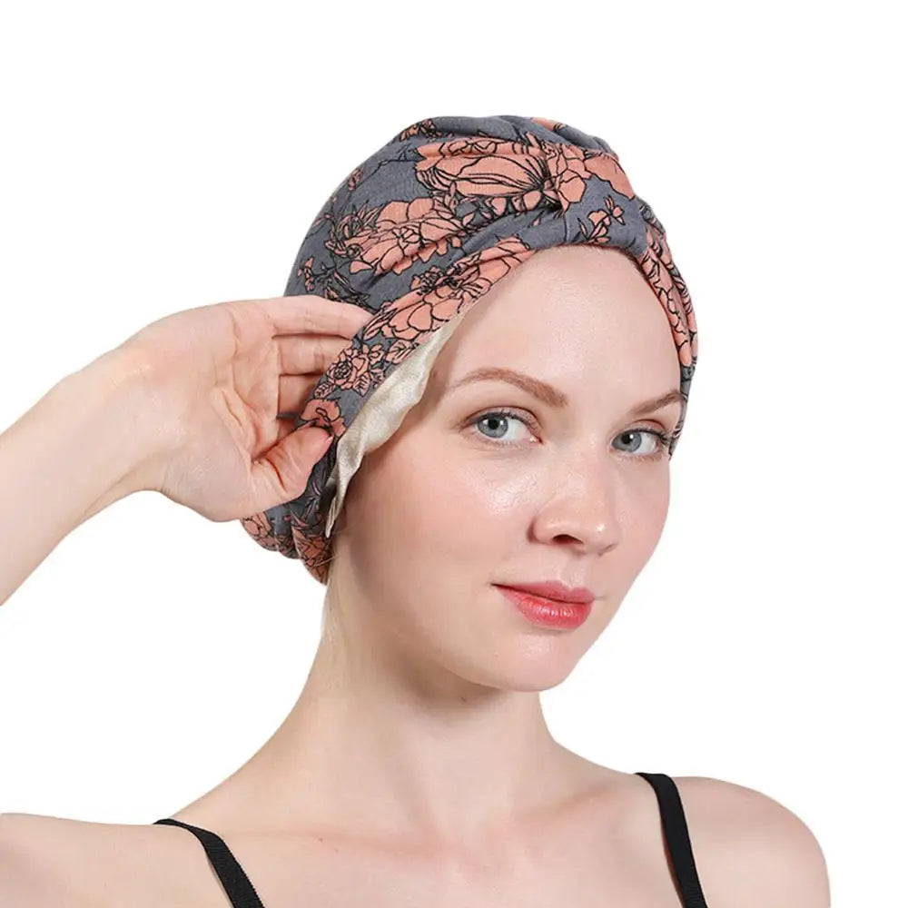 Printing Pattern Knotted Women Headwrap Stain Linner Lady Turban Scarf for Hair Loss TJM-410