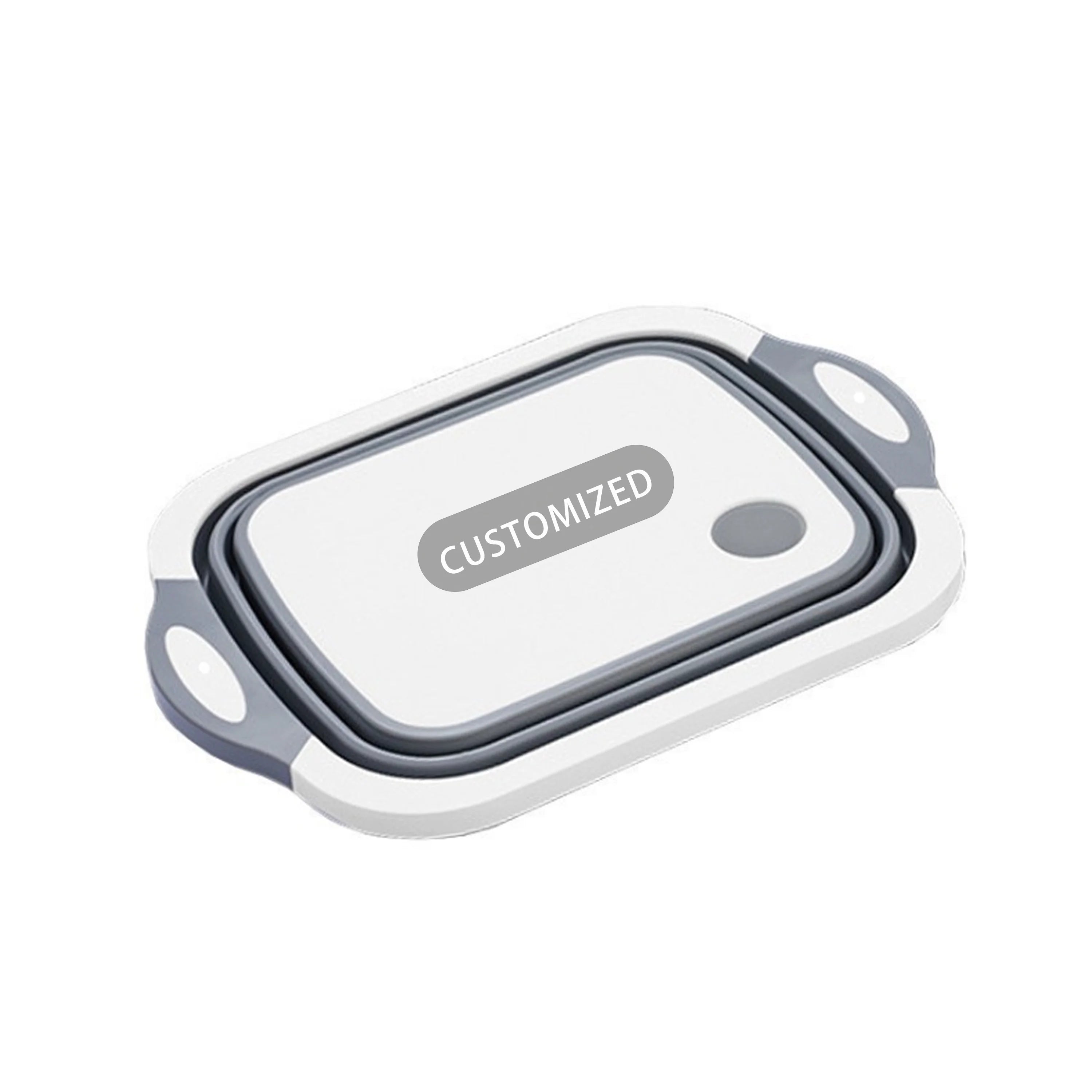 Multi-Function Cutlery Tray Foldable Plastic Food-Grade Chopping Board Kitchen Accessories for Convenient Storage