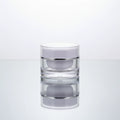 Luxury Acrylic Double Wall Cosmetic Face Cream Jars Empty 30g Plastic Packaging with Lids for Skin Care Serum Face Shampoo