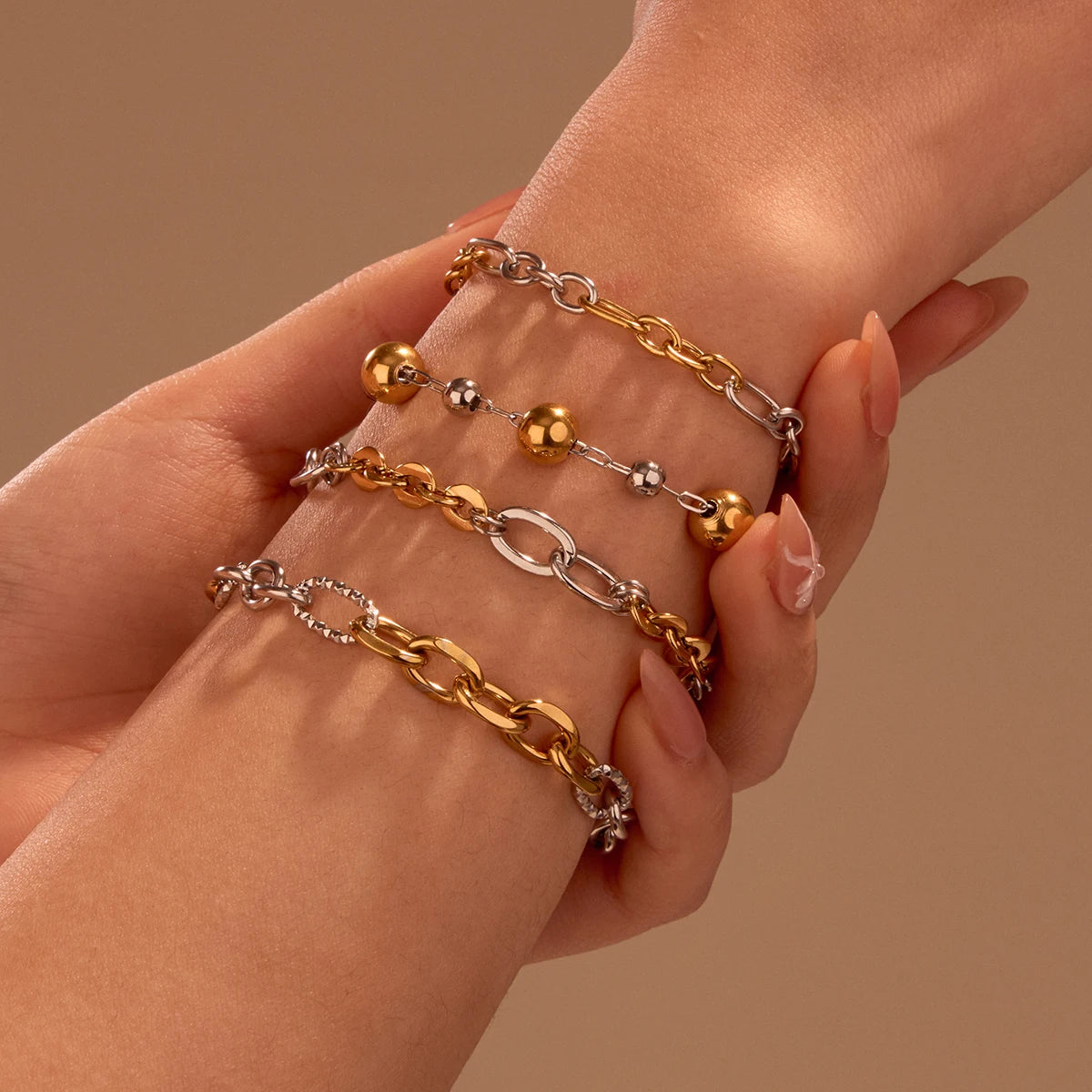 Trendy Customized Designs Hypoallergenic Waterproof Stainless Steel Chain Bracelet Stylish Unisex Jewelry for Wholesale