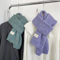 Custom logo All Match Couple Scarf Unisex Fall Winter Solid Color Scarf Soft Knitted Warm Scarves