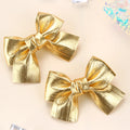 CN Shiny Leather Hair Bows Clip Solid Color Hair Clip for Kids Girls Sailor Hair Accessories