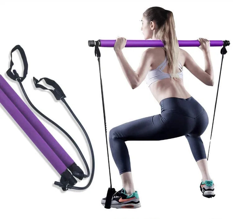 Hot Sale Portable Adjustable Exercise Foot Loop Yoga Pilates Stick Bar