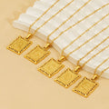 Wholesale Stainless Steel Necklace 18K Gold Plated Waterproof Initial Letter Pendant Necklace for Men and Women