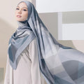 Custom Women Printed Textured Satin Shawl Silk Scarf Malaysia Hijab Shawl Scarves.