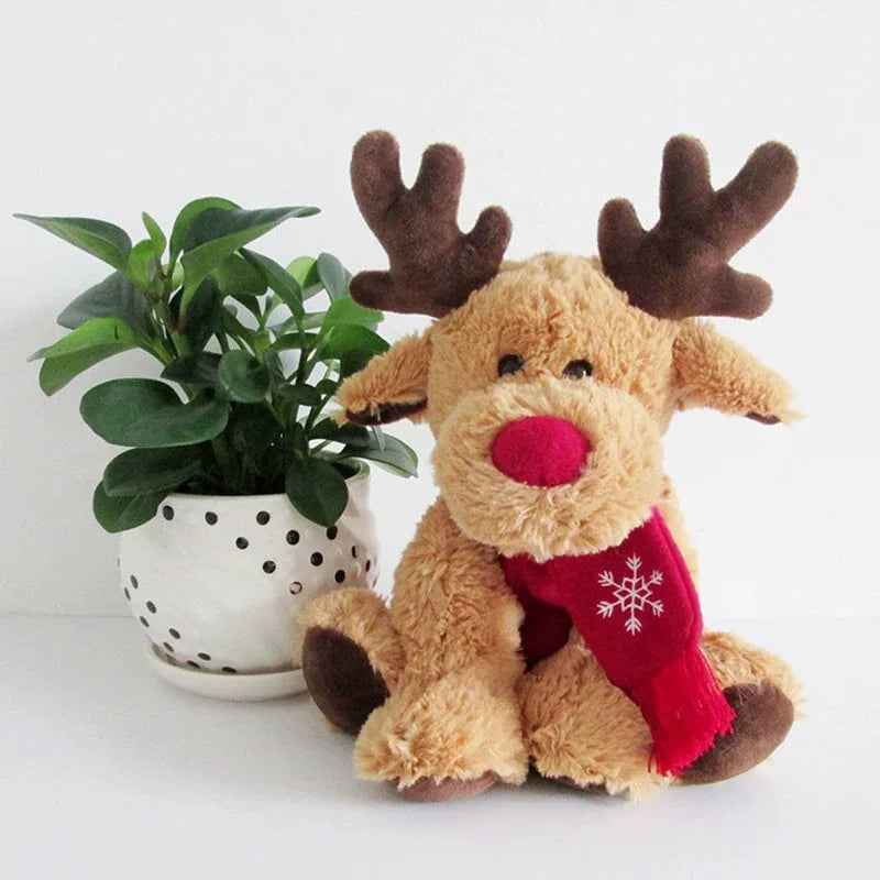 CHIQUE Popular Christmas Moose Plush Animal Stuffing Toy with Super Soft Fabric PP Cotton Filling Stress Relief