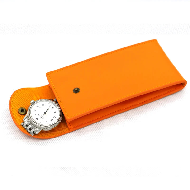 Custom Logo Single Watch Pouch Travel Storage Bag with PU Leather Durable and Stylish
