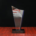 Custom 2026 Latest Design Crystal Glass Trophy Award for Souvenirs
