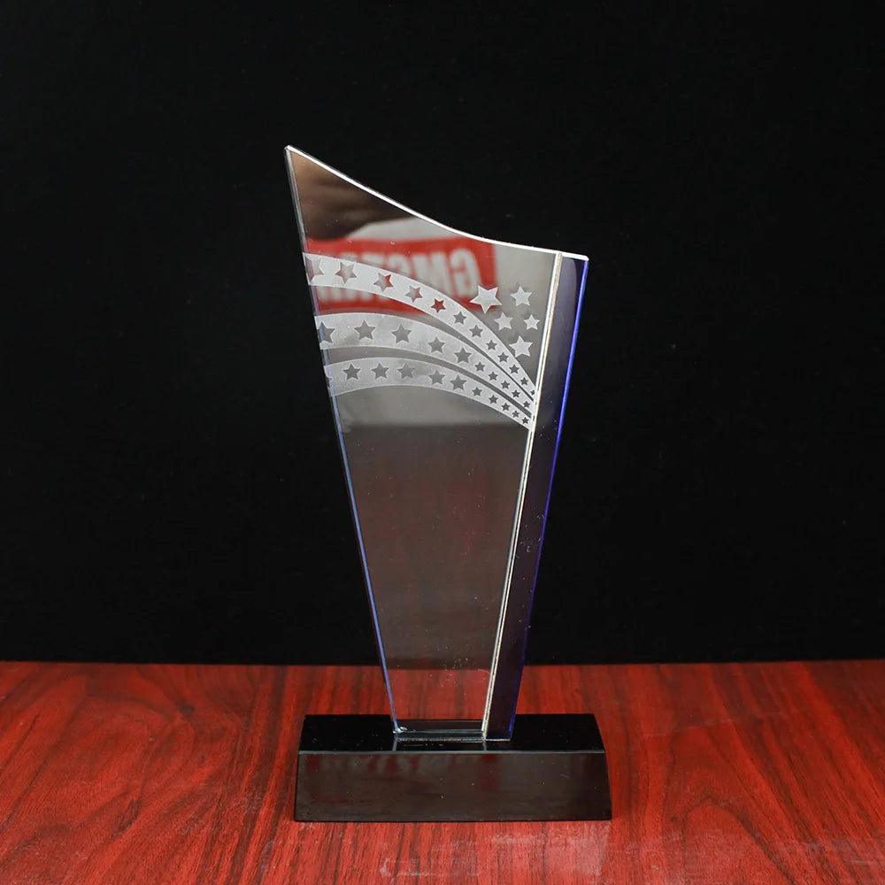 Custom 2026 Latest Design Crystal Glass Trophy Award for Souvenirs