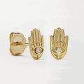 LOZRUNVE 925 Sterling Silver Delicate Small Hamsa Hand Stud Earring Wholesale