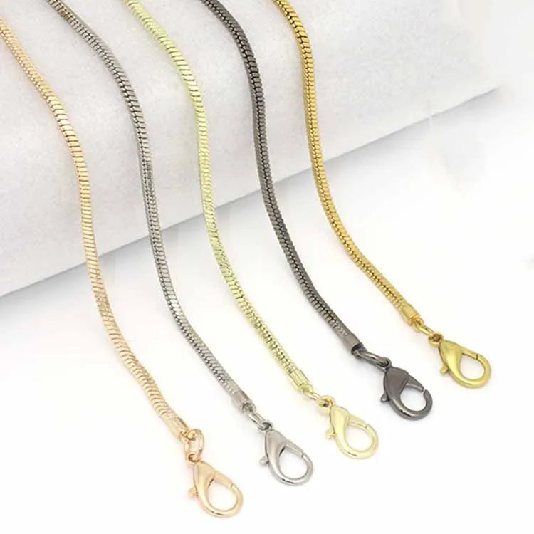 BC040 Custom 120cm Width Alloy Snake Chains Hardware Accessories Purse Chain Shoulder Straps Handbag Handles Bag Chain
