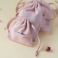 Customization Canvas Cotton Drawstring Bag Custom Single Color  Wholesale Organic Reusable Packaging Bags