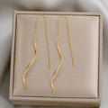 SC Hot Selling Fashion Round Face Tassel Earrings Original Unique Popular Wave Long Threader Earrings for Women