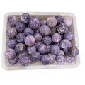Natural Quartz Polished Sphere Purple Mica Lepidolite Crystal Ball Healing Stone Reiki Quartz Sphere