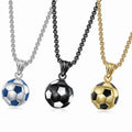 BINSHUO 2022 Fashion World Soccer Cup Hip Hop Sports Jewelry Stainless Steel Soccer Men Enamel Football Pendant Necklace