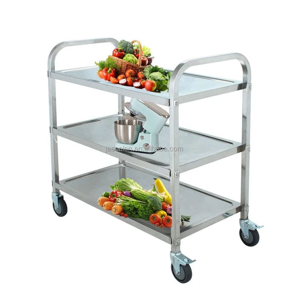 Stainless Steel 201 Food Serving Trolley Hotel & Restaurant Supplies Hand Carts & Trolleys