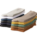 New Fashion Classic Top Grade Combed Cotton Warm Socks Custom logo Men's Winter Business Crew Socks White Dress Socks