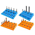 CNC Tool Accessories Mixed Milling Cutter Storage Box Drill Tap ER16 20 25 32 42 Collet Organizer Box Storage Rack Orange/Blue