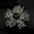 Jachon  Wholesale Vintage Flower Shape Creative Full Rhinestone Brooches Cufflinks Pins Buckles  Corsage Fashion Design Brooches