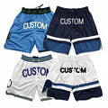 Basketball Short Classic Printed Breathable Plus Size Above the Knee Unisex Embroidery Pocket OEM Team Track Hockey Pants Custom